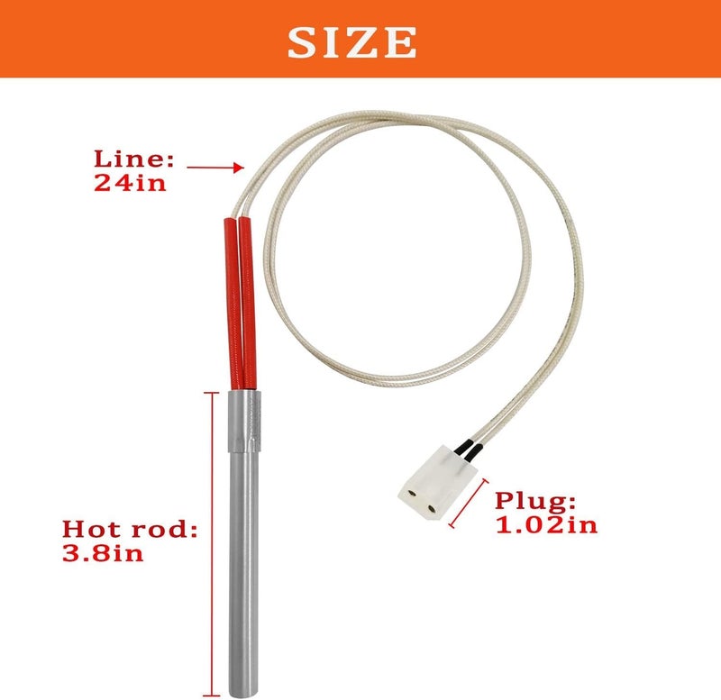 FCCUM Replacement Hot Rod Ignitor Kit for Traeger Wood Pellet Grills,with 2 Sets of Hot Rod Igniter, 2 Fuses - Image 2